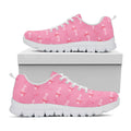 Be Strong Breast Cancer Pattern Print White Running Shoes