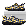 Beer Emoji Pattern Print Black Running Shoes