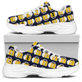 Beer Emoji Pattern Print White Chunky Shoes