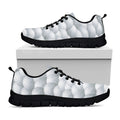 Big Golf Ball Pattern Print Black Running Shoes