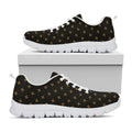 Black And Gold Orthodox Pattern Print White Running Shoes