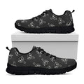 Black And White Alien Print Black Running Shoes