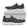 Black And White Alien Print White Running Shoes