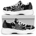Black And White All Seeing Eye Print White Chunky Shoes