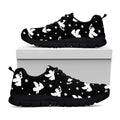 Black And White Angel Pattern Print Black Running Shoes
