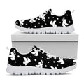 Black And White Angel Pattern Print White Running Shoes