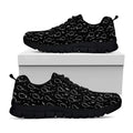 Black And White Balloon Pattern Print Black Running Shoes