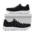 Black And White Balloon Pattern Print White Running Shoes