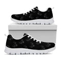 Black And White Bull Pattern Print White Running Shoes