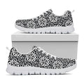 Black And White Celtic Pattern Print White Running Shoes