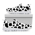 Black And White Cow Print White Running Shoes