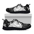 Black And White Demon Wicca Print Black Running Shoes
