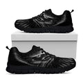 Black And White Eagle Print Black Running Shoes