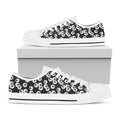 Black And White Eyeball Pattern Print White Low Top Sneakers