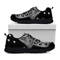 Black And White Hamsa Print Black Running Shoes