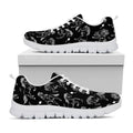 Black And White Horse Pattern Print White Running Shoes