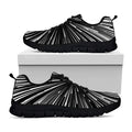 Black And White Hyperspace Print Black Running Shoes