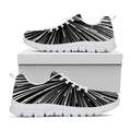 Black And White Hyperspace Print White Running Shoes
