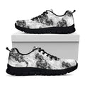 Black And White Jellyfish Pattern Print Black Running Shoes