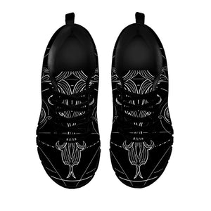 Black And White Libra Sign Print Black Running Shoes