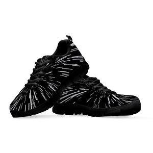 Black And White Lightspeed Print Black Running Shoes