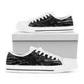 Black And White Lightspeed Print White Low Top Sneakers