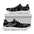 Black And White Lightspeed Print White Running Shoes