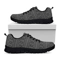 Black And White Navajo Tribal Print Black Running Shoes