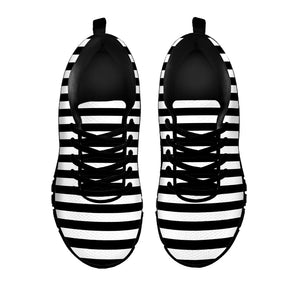 Black And White Torus Illusion Print Black Running Shoes