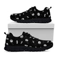 Black And White UFO Pattern Print Black Running Shoes