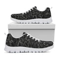 Black And White Video Game Pattern Print White Running Shoes