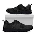 Black Camouflage Print Black Running Shoes