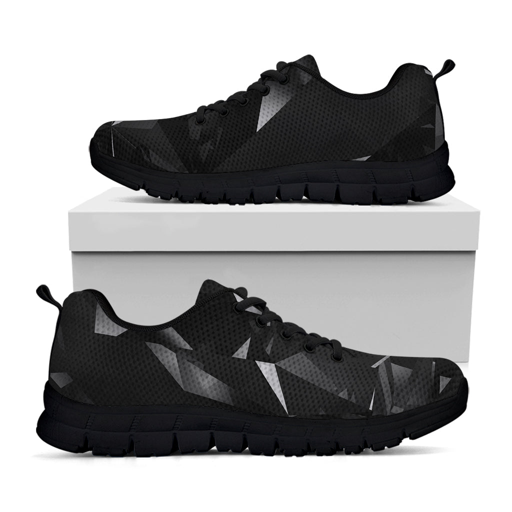 Black Diamond Print Black Running Shoes