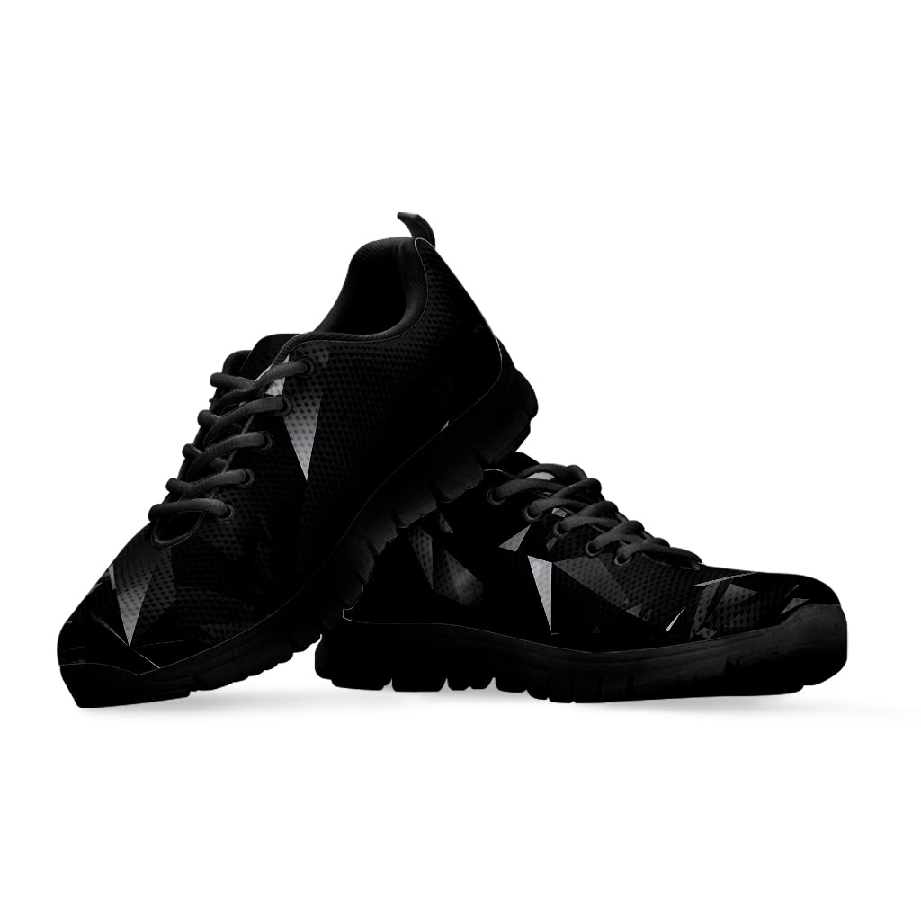 Black Diamond Print Black Running Shoes