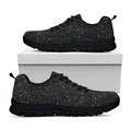 Black (NOT Real) Glitter Print Black Running Shoes
