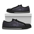 Black Jaguar Print Black Low Top Sneakers