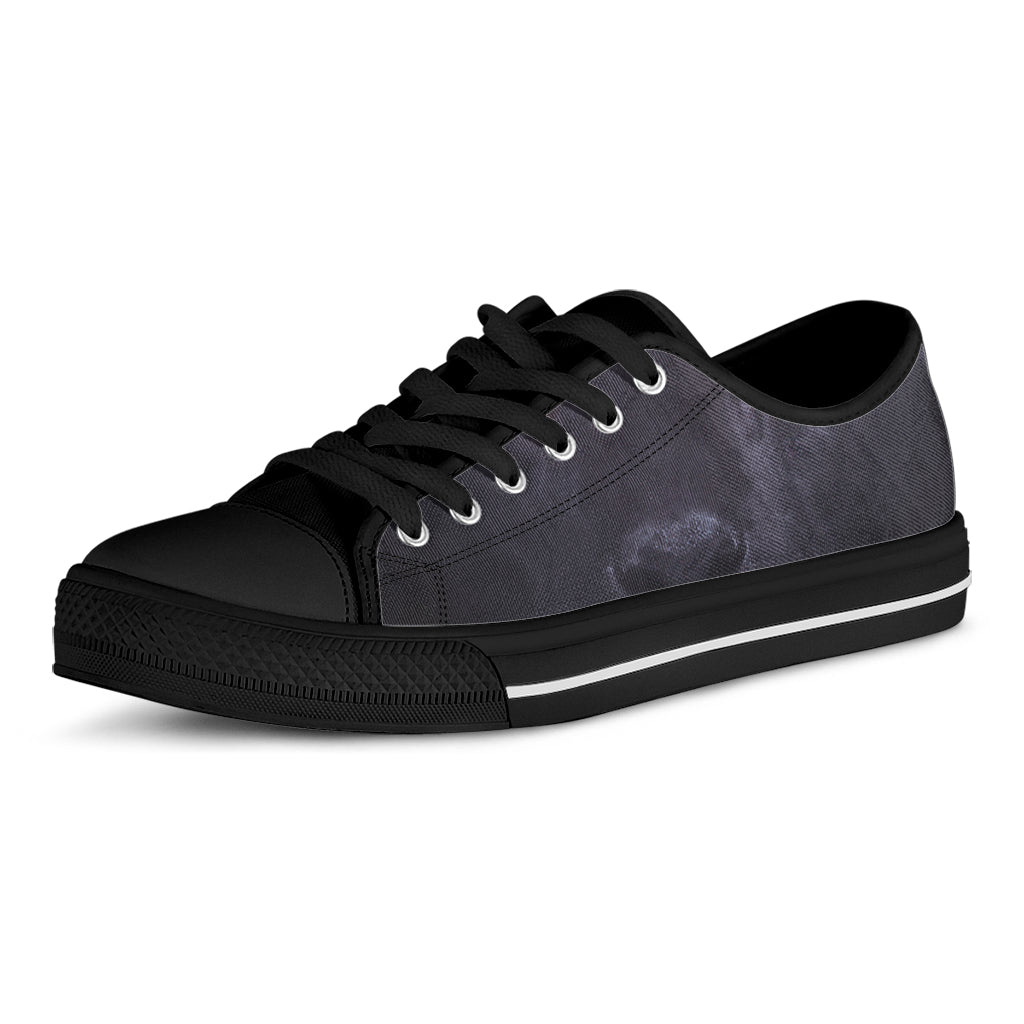 Black Jaguar Print Black Low Top Sneakers
