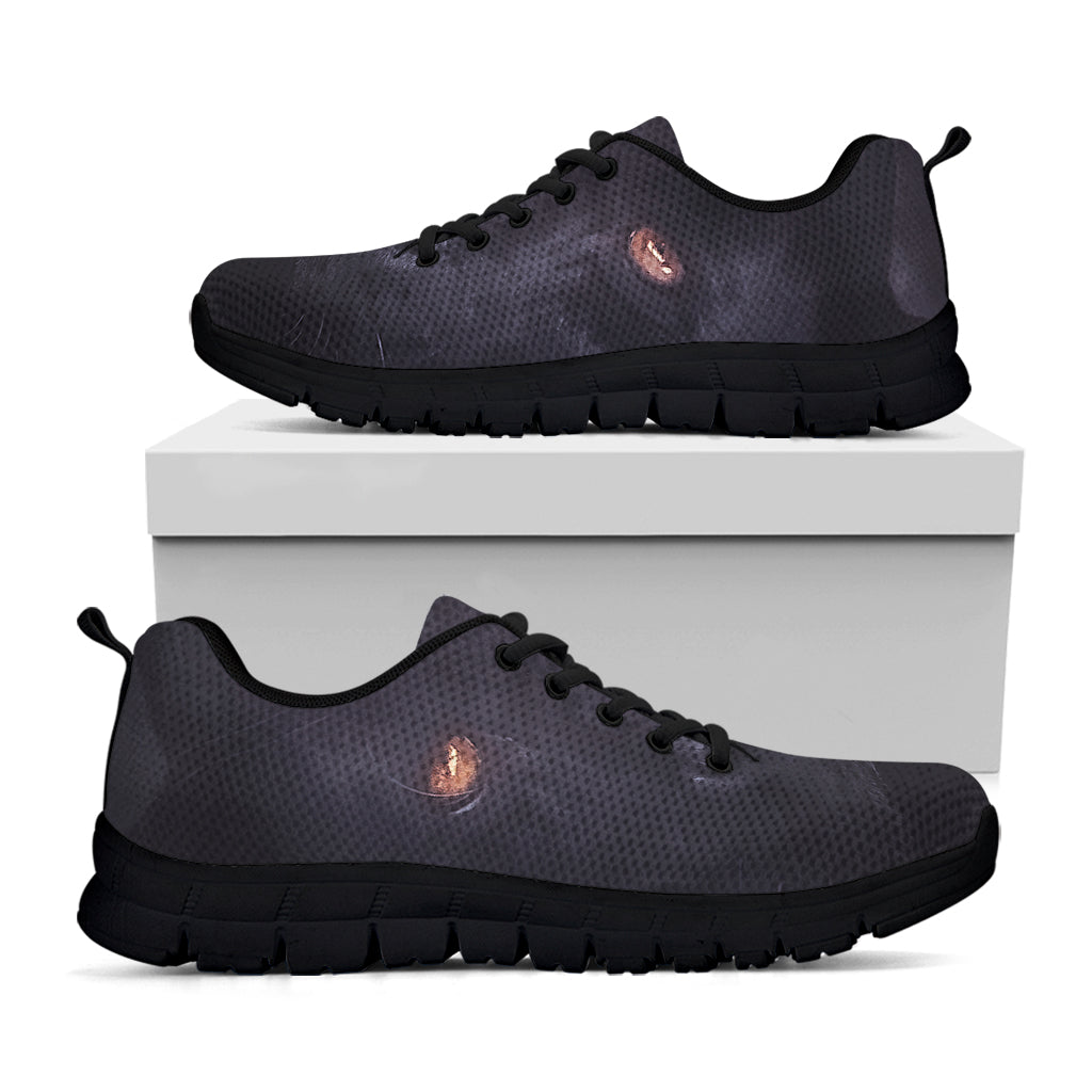 Black Jaguar Print Black Running Shoes