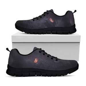 Black Jaguar Print Black Running Shoes