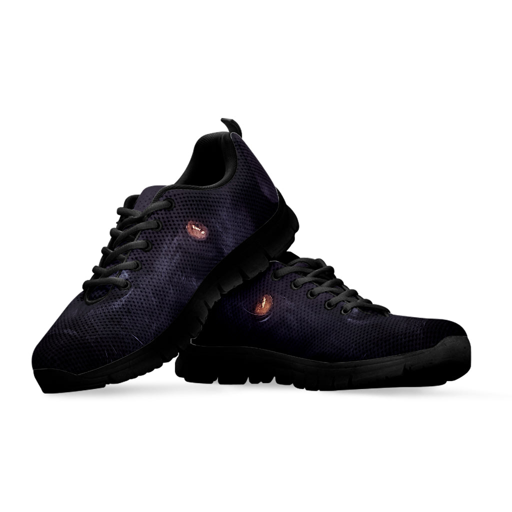 Black Jaguar Print Black Running Shoes