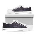 Black Jaguar Print White Low Top Sneakers