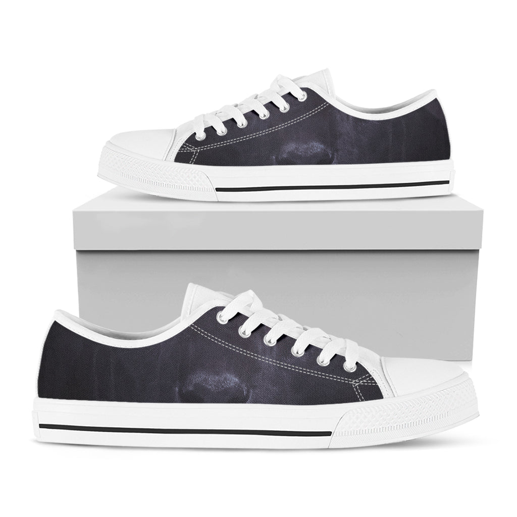 Black Jaguar Print White Low Top Sneakers