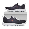 Black Jaguar Print White Running Shoes
