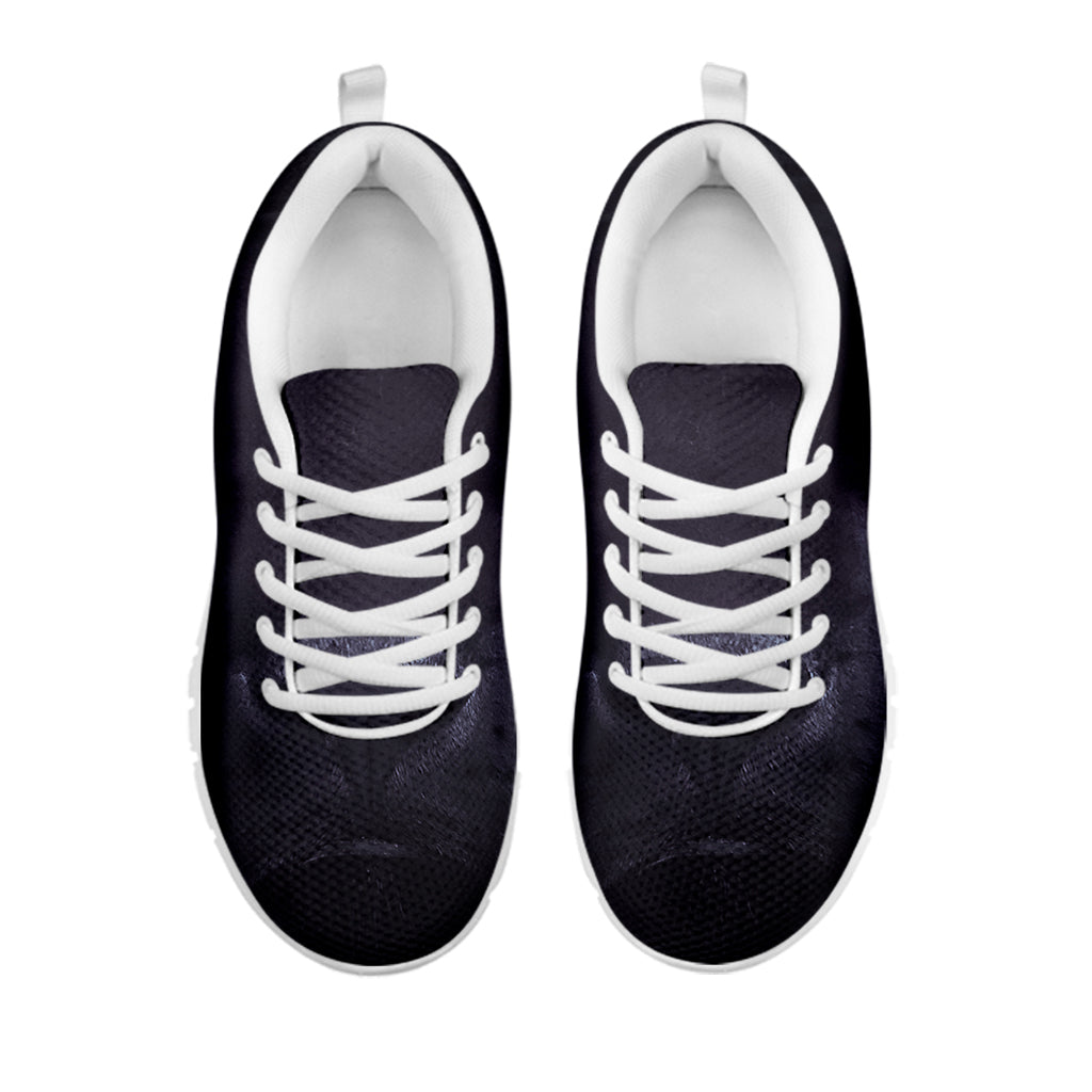 Black Jaguar Print White Running Shoes