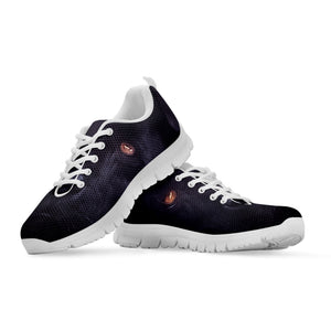 Black Jaguar Print White Running Shoes