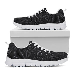 Black Kaleidoscope Print White Running Shoes