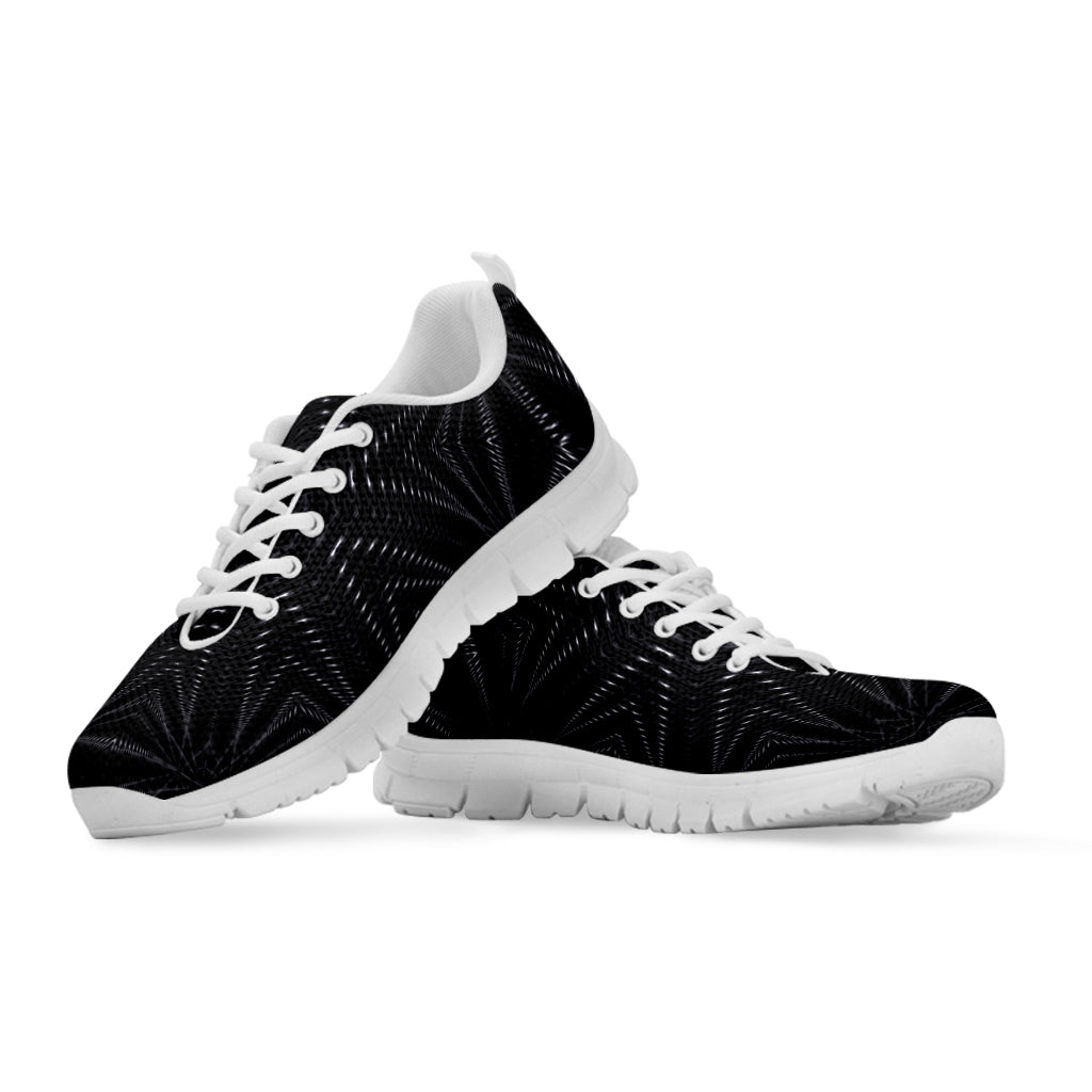 Black Kaleidoscope Print White Running Shoes