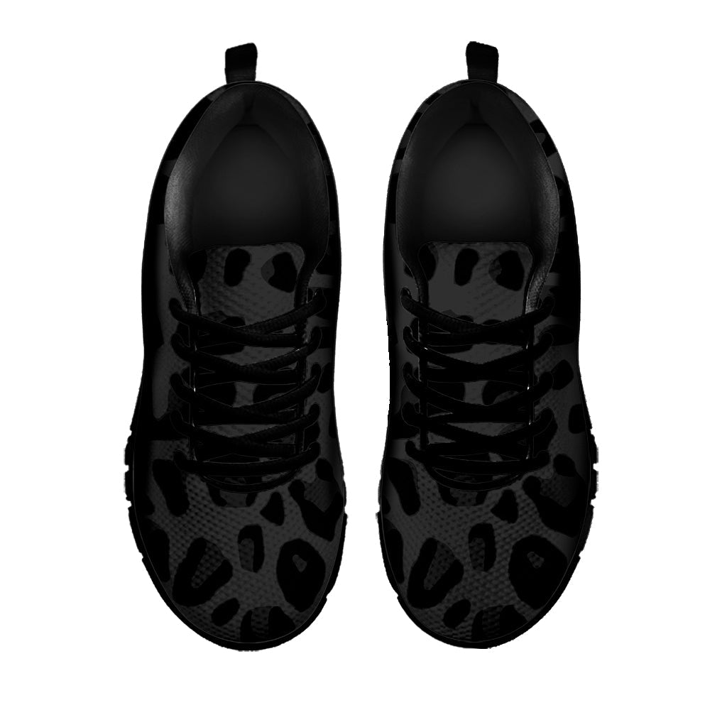 Black Leopard Print Black Running Shoes