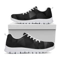 Black Polygonal Geometric Print White Running Shoes