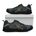 Black Samurai Mask Print Black Running Shoes